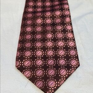 Ted Baker Pink and Brown Geometric Tie